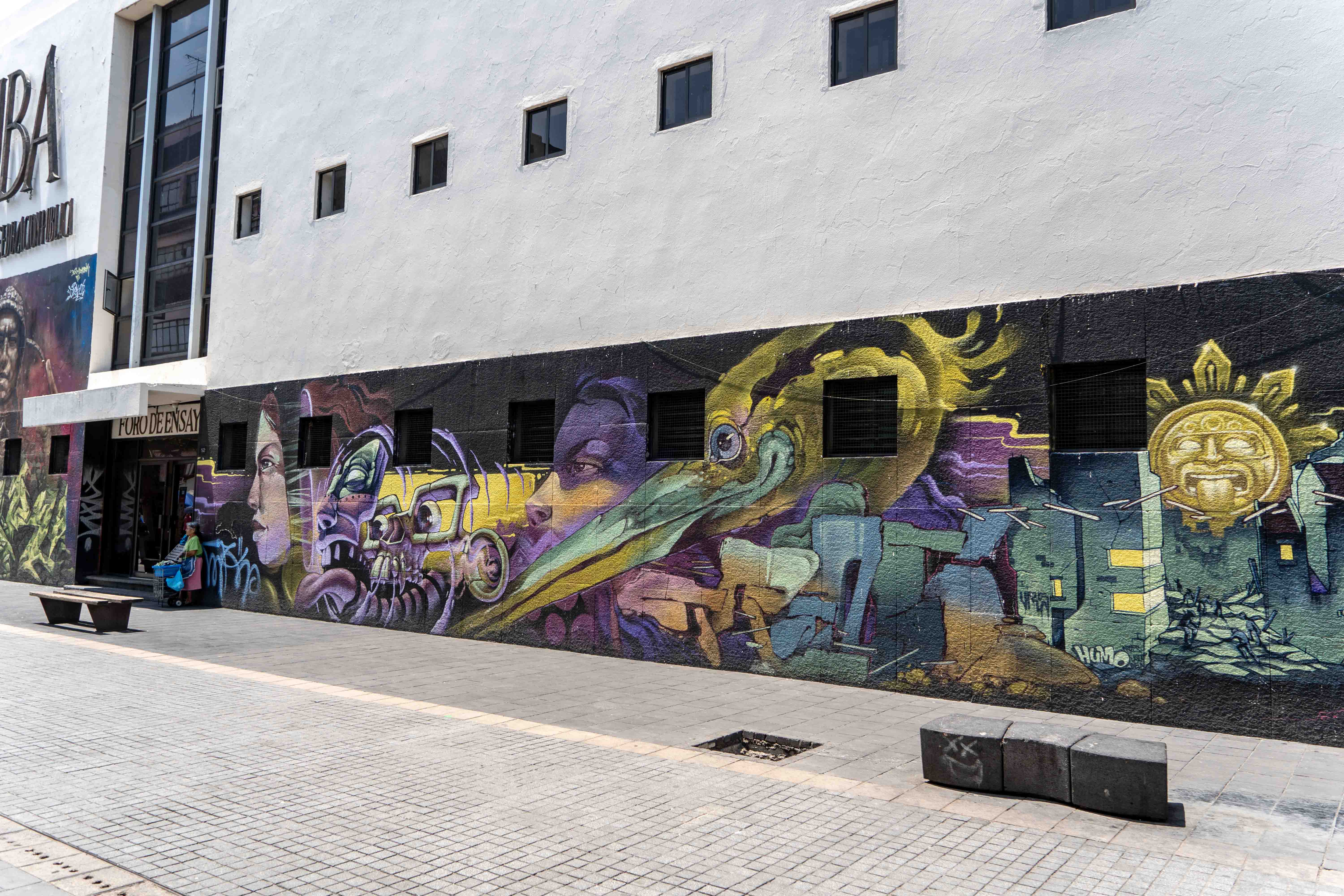 Art urbain dans le centre historique de Mexico City.