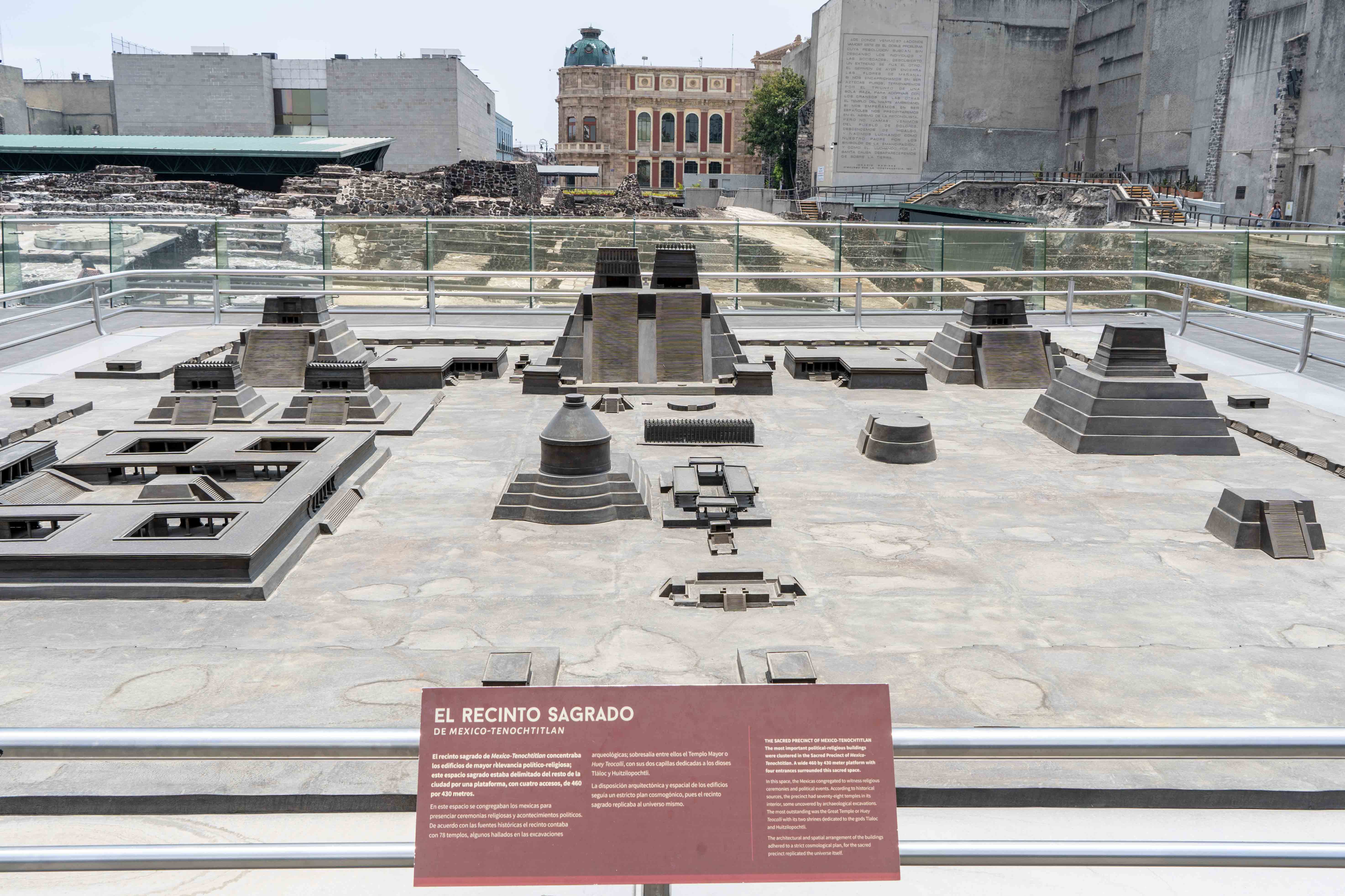 Les ruines du Templo Mayor à proximité du Zocalo à Mexique City.